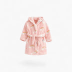 Regenbogenfarbener Fleece-Kinderbademantel