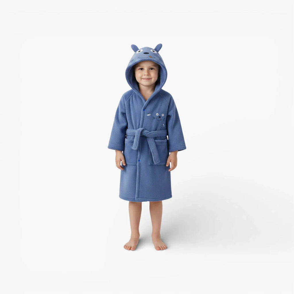 Kinderbademantel mit Katzenmotiv