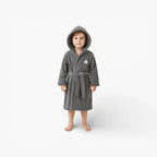 Grauer Kinderbademantel