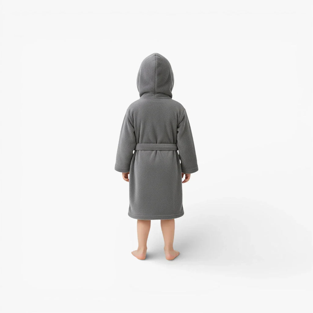 Grauer Kinderbademantel