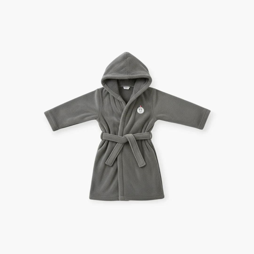 Grauer Kinderbademantel