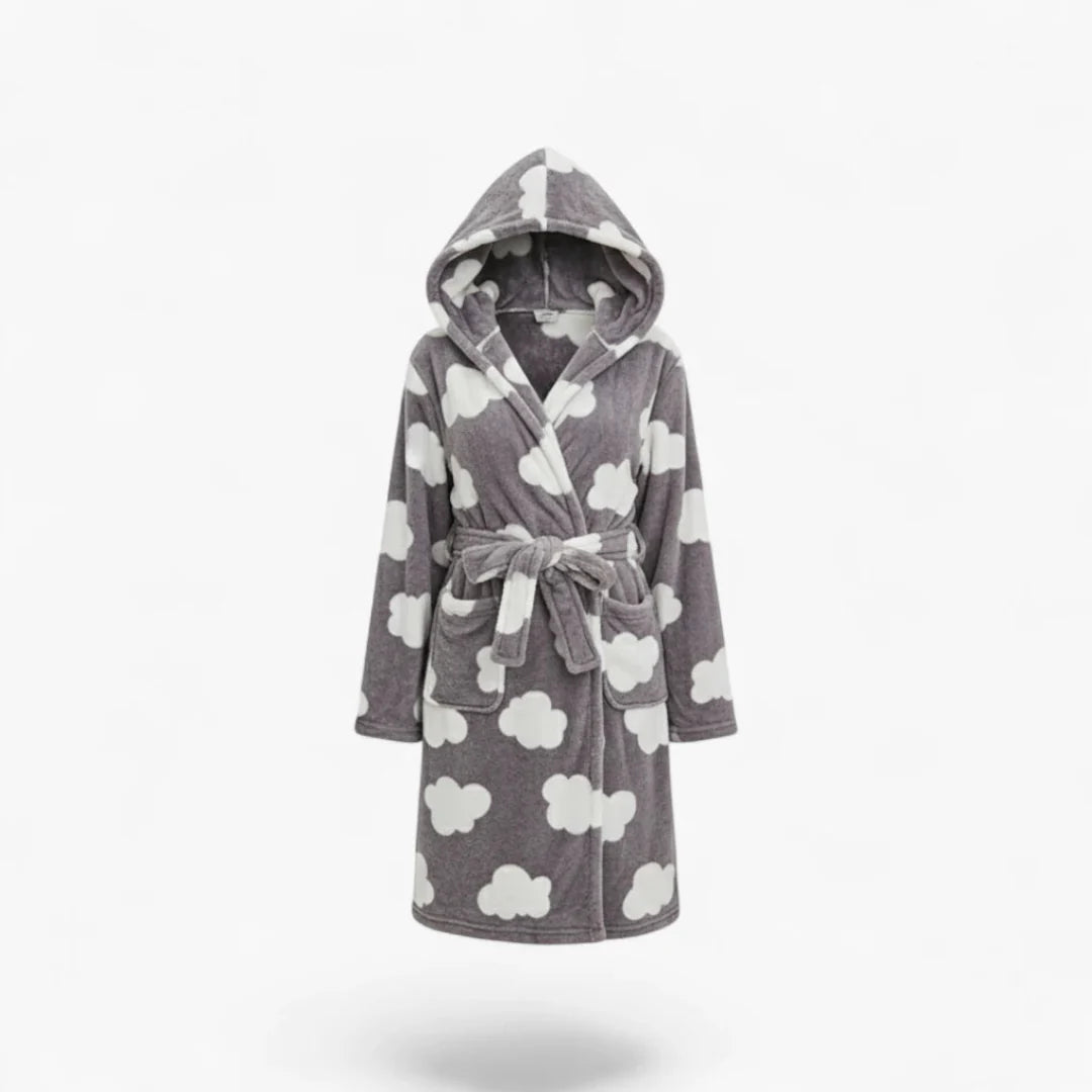 Kurzer Damen-Nachtmantel warm