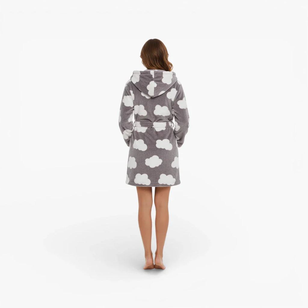 Kurzer Damen-Nachtmantel warm