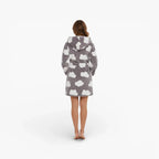 Kurzer Damen-Nachtmantel warm