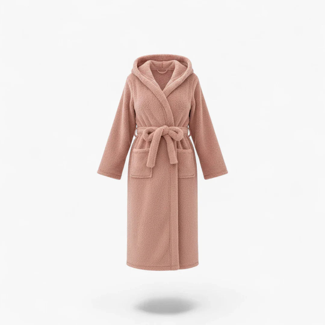 Damen-Fleece-Nachthemd rosa