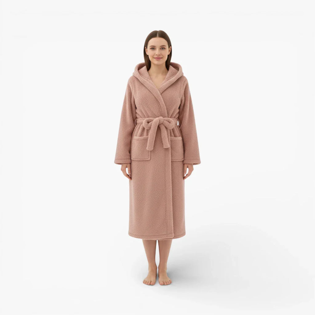 Damen-Fleece-Nachthemd rosa