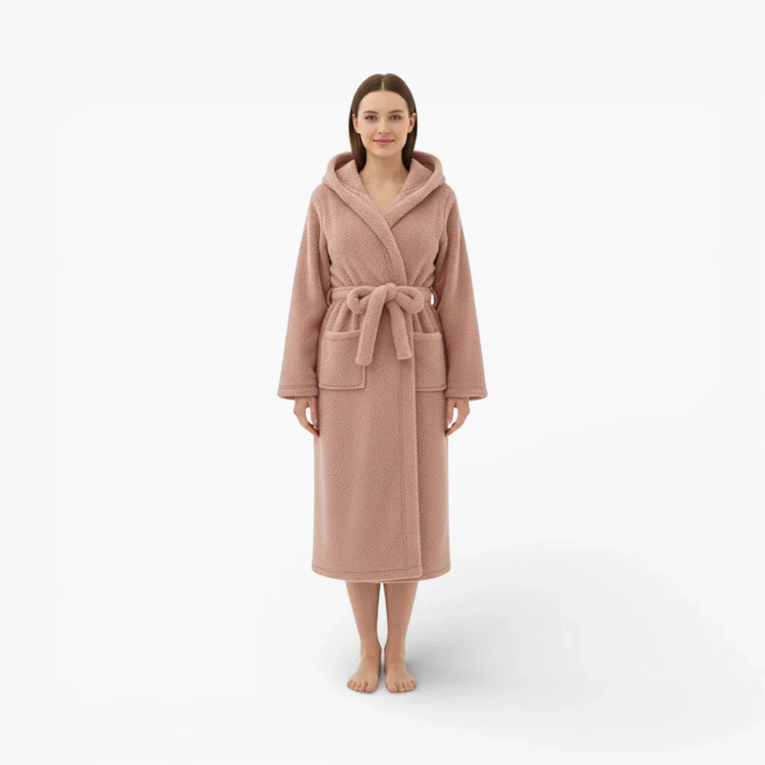 Damen-Fleece-Nachthemd rosa