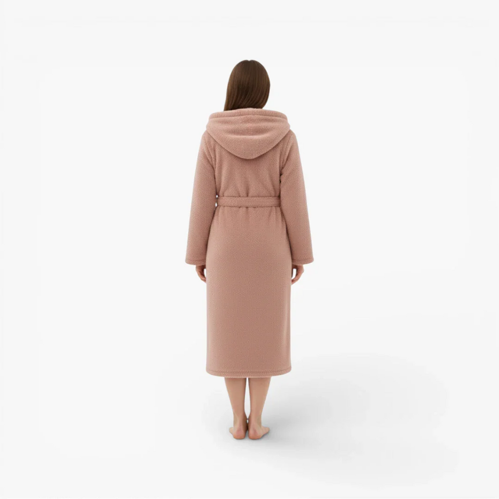 Damen-Fleece-Nachthemd rosa