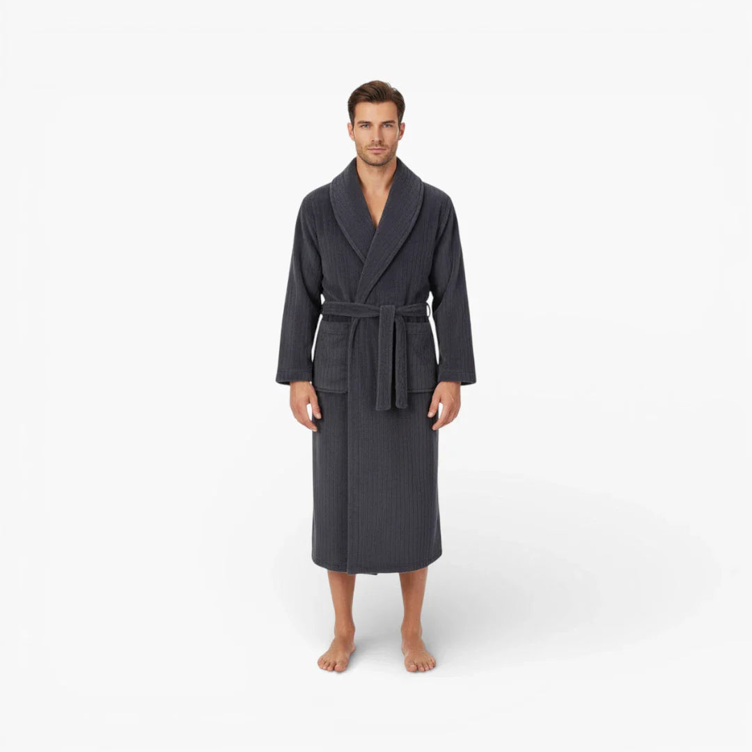 Herren-Bademantel mit langen Ärmeln