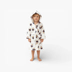 Kinderbademantel mit Kapuze und Bärenmotiv