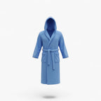Herrenbademantel mit Kapuze aus 100 % Baumwolle