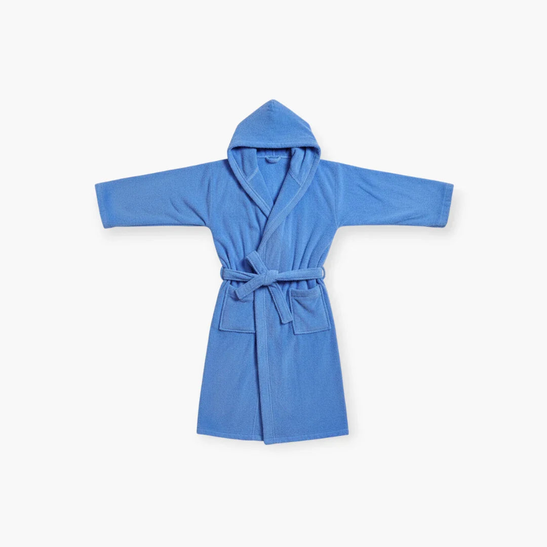 Herrenbademantel mit Kapuze aus 100 % Baumwolle