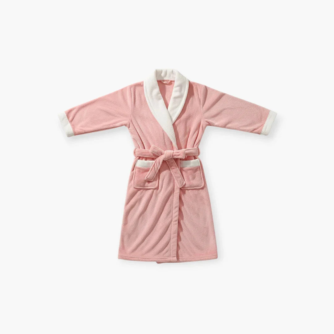 Damenbademantel in Puderrosa