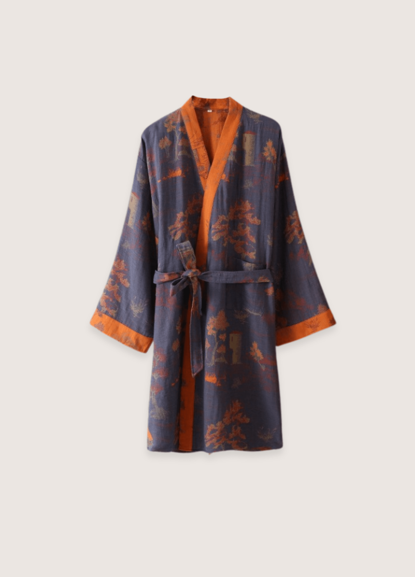 Blauer Kimono-Bademantel für Herren | Ryokan