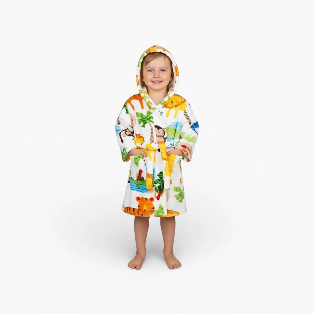 Kinderbademantel mit Tiermotiven