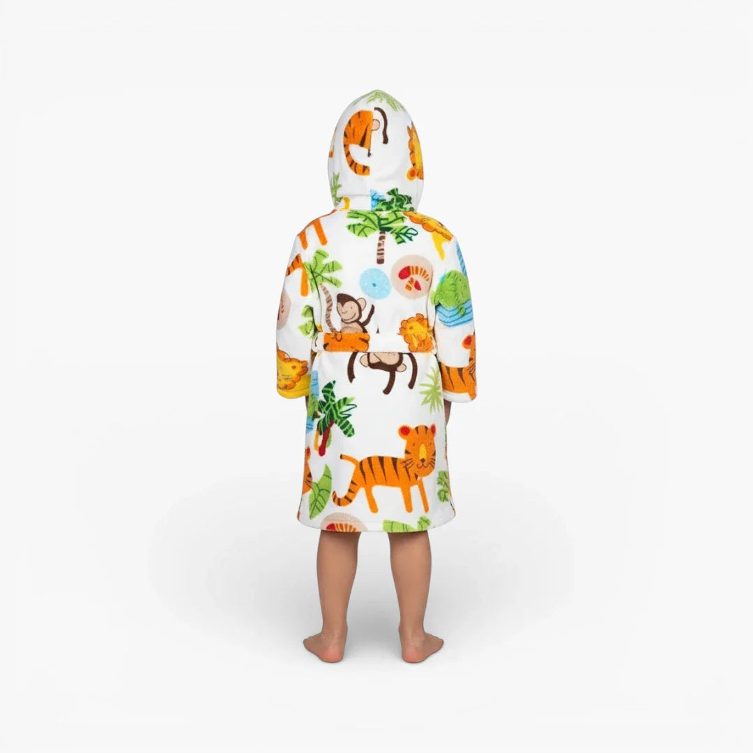 Kinderbademantel mit Tiermotiven