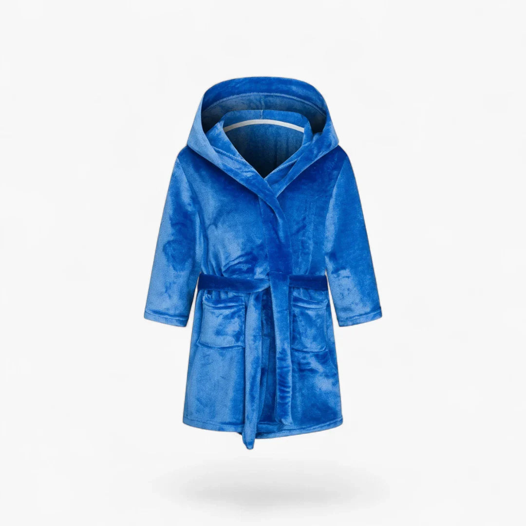 blauer Kinderbademantel