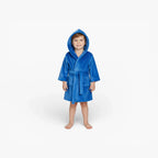 blauer Kinderbademantel