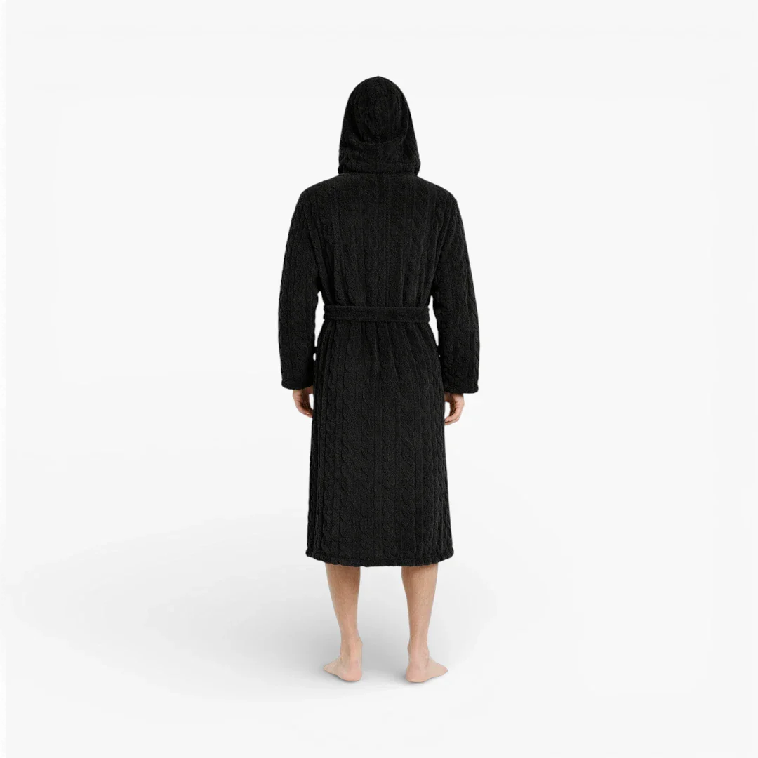 Herren-Bademantel mit Kapuze