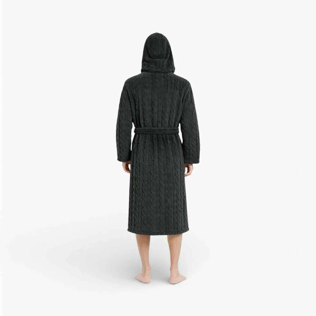 Herren-Bademantel mit Kapuze