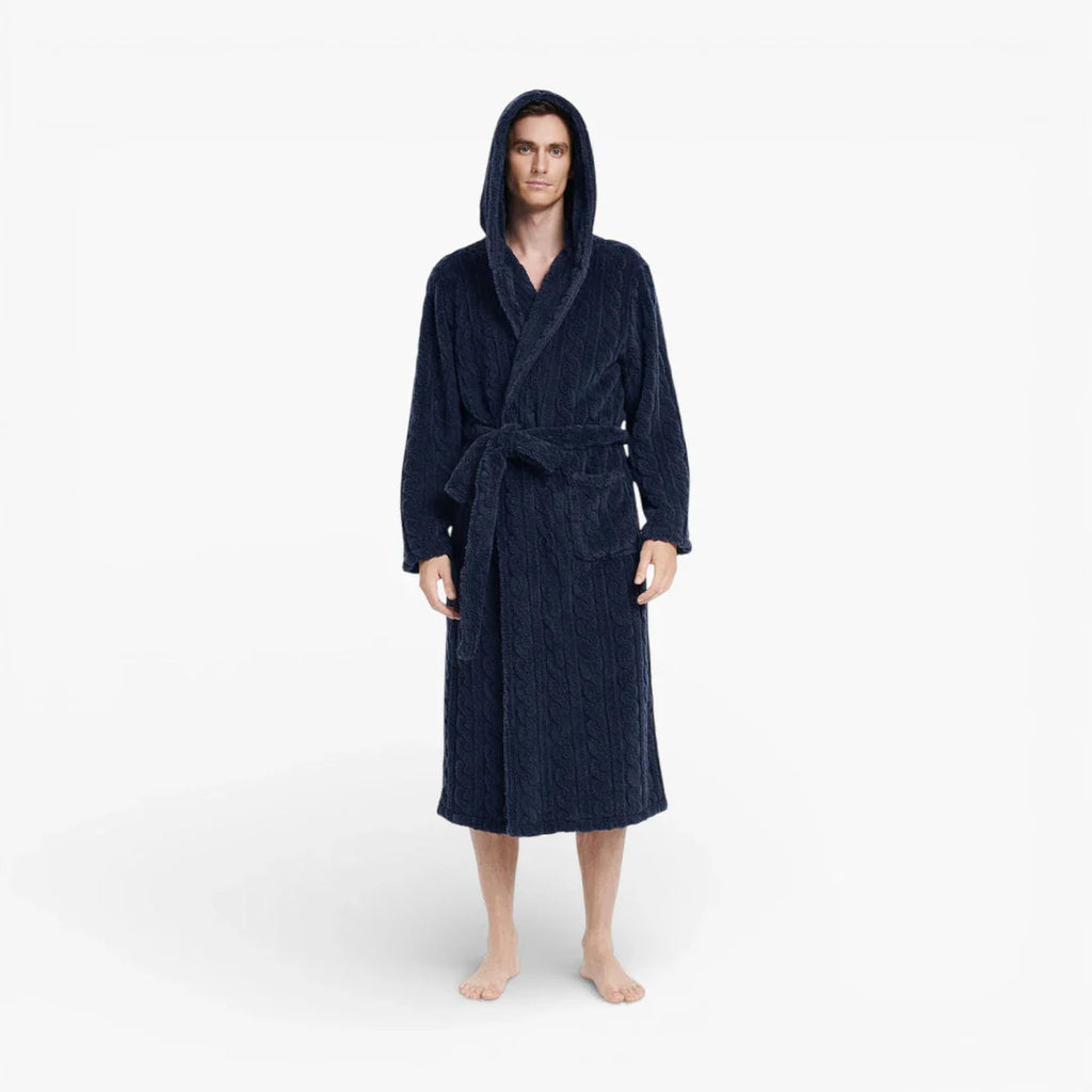 Herren-Bademantel mit Kapuze