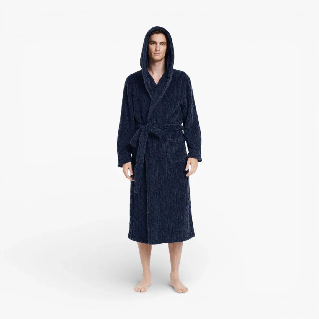 Herren-Bademantel mit Kapuze