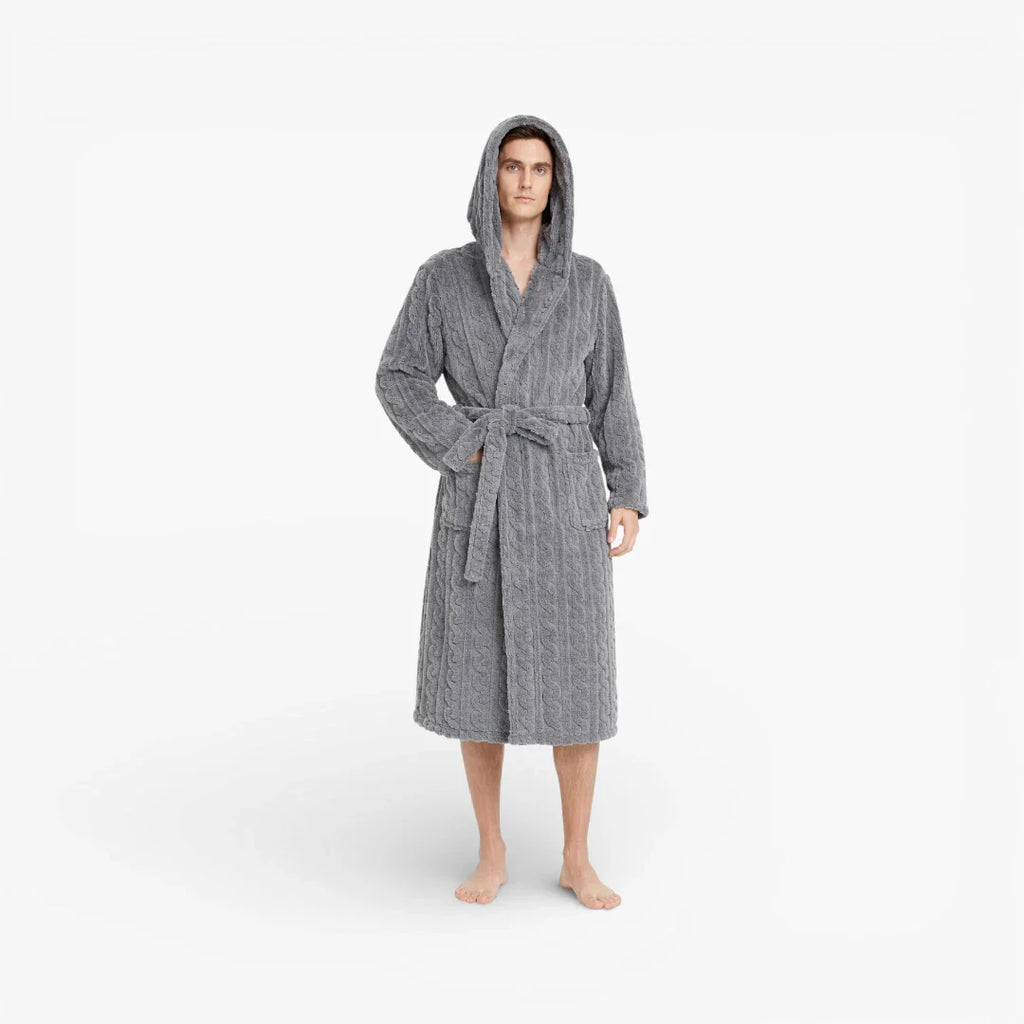 Herren-Bademantel mit Kapuze