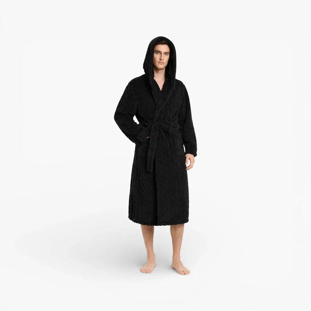 Herren-Bademantel mit Kapuze