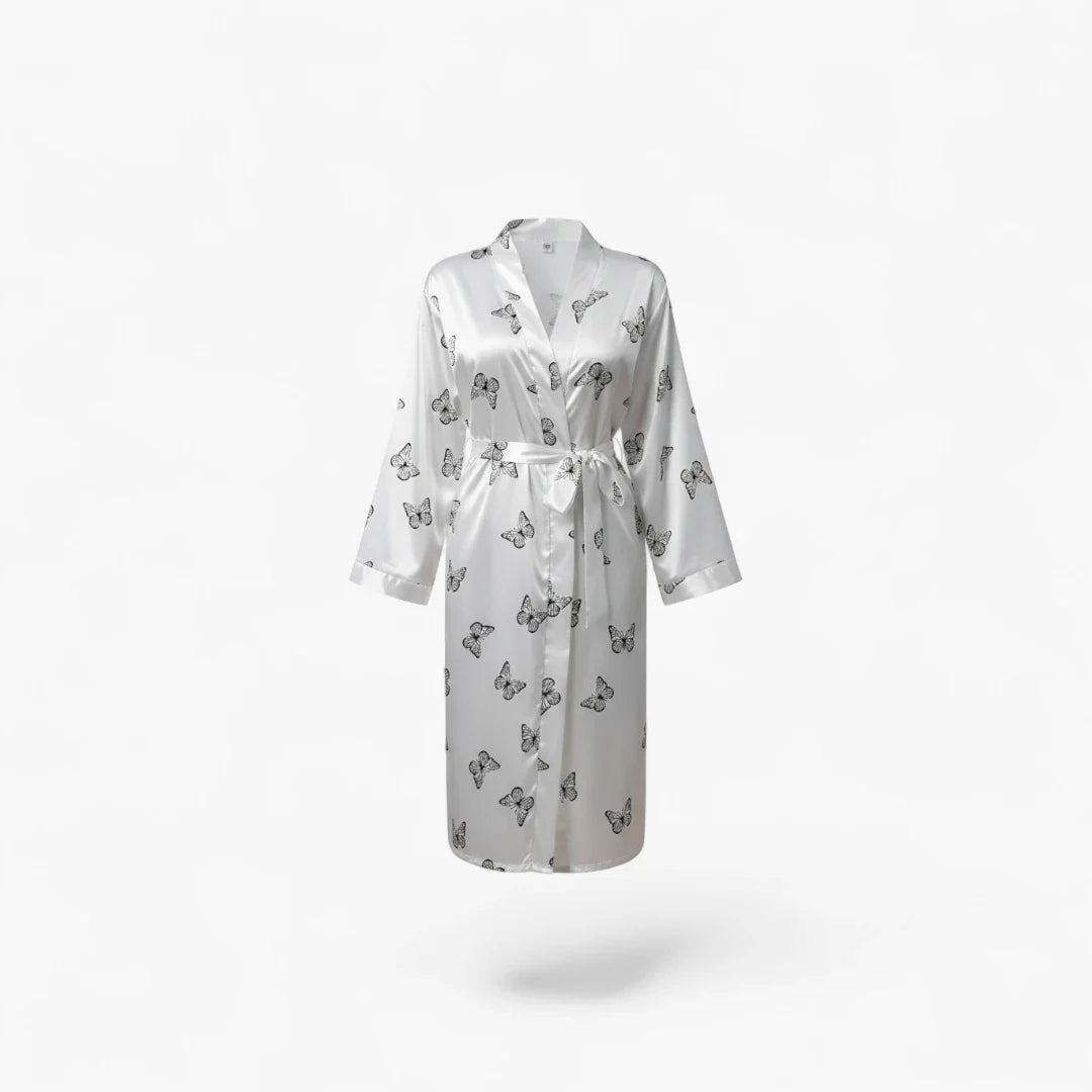 Damen-Bademantel mit Schmetterlingsdruck