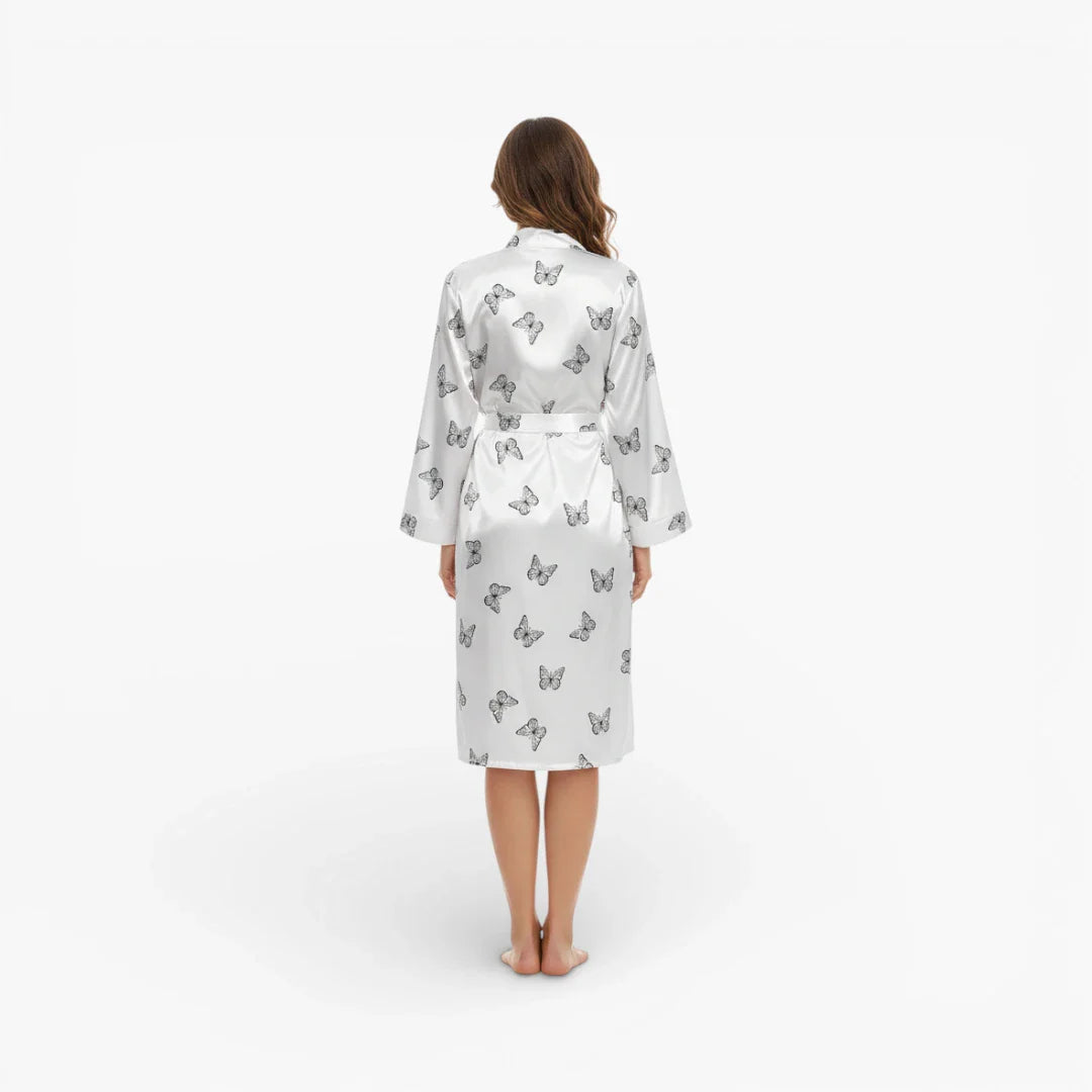 Damen-Bademantel mit Schmetterlingsdruck