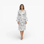 Damen-Bademantel mit Schmetterlingsdruck