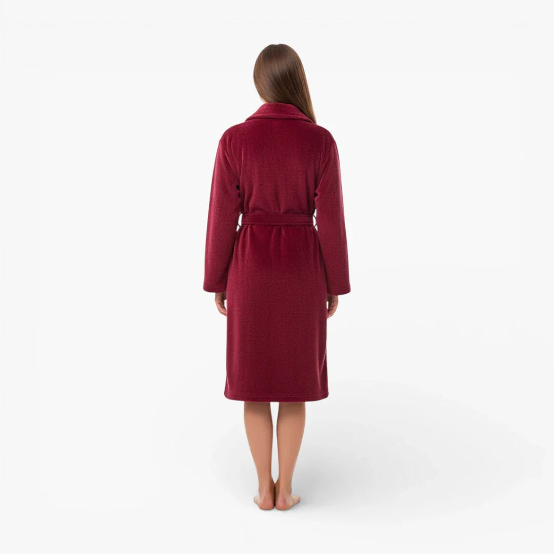 Damen-Bademantel Bordeaux