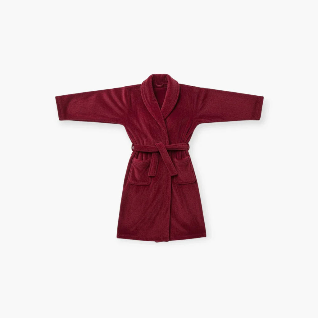 Damen-Bademantel Bordeaux