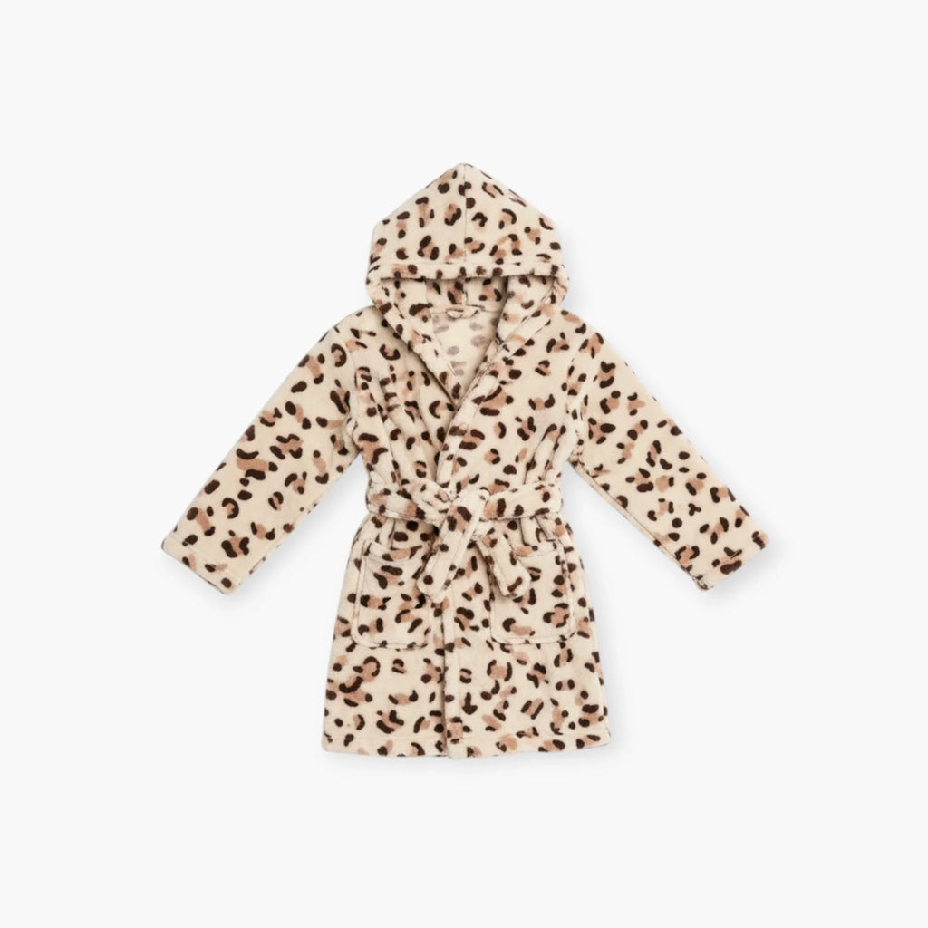 Kinderbademantel mit Leopardenmuster