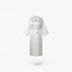 Damen-Nachtwäsche mit Satin in Weiß