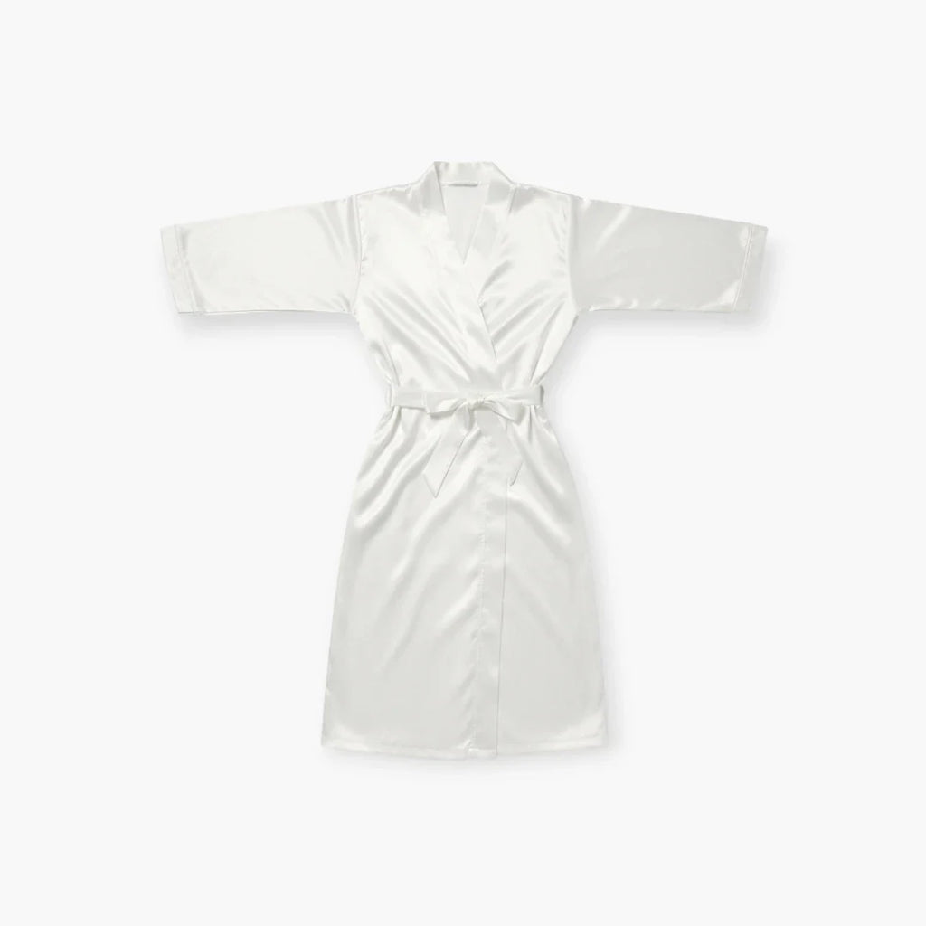 Damen-Nachtwäsche mit Satin in Weiß