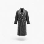 Herrenbademantel aus Samt und Flanell