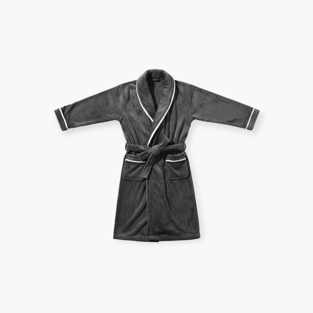 Herrenbademantel aus Samt und Flanell