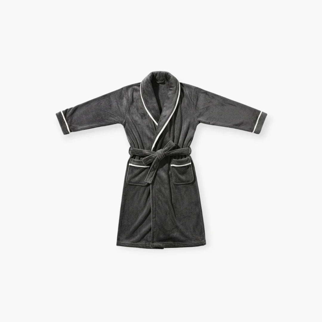 Herrenbademantel aus Samt und Flanell