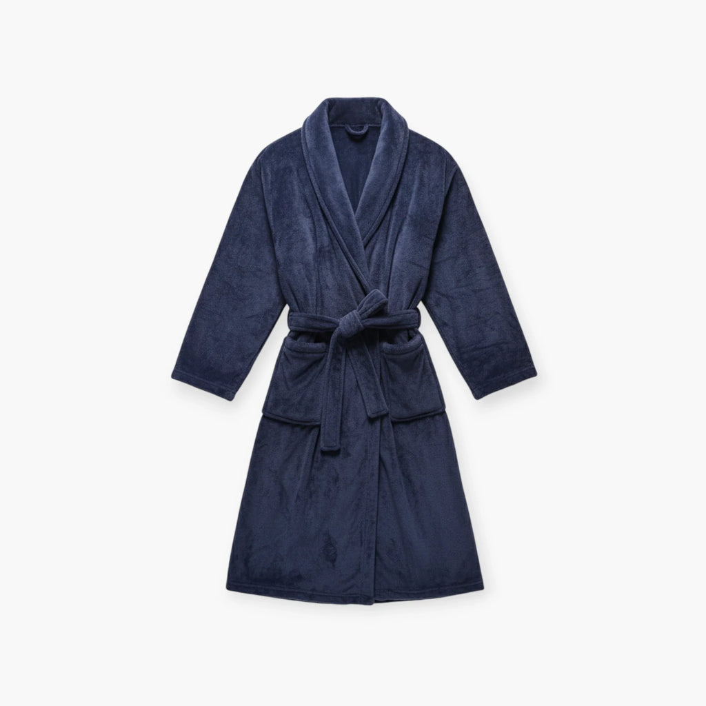 Herren-Fleecebademantel – Blau