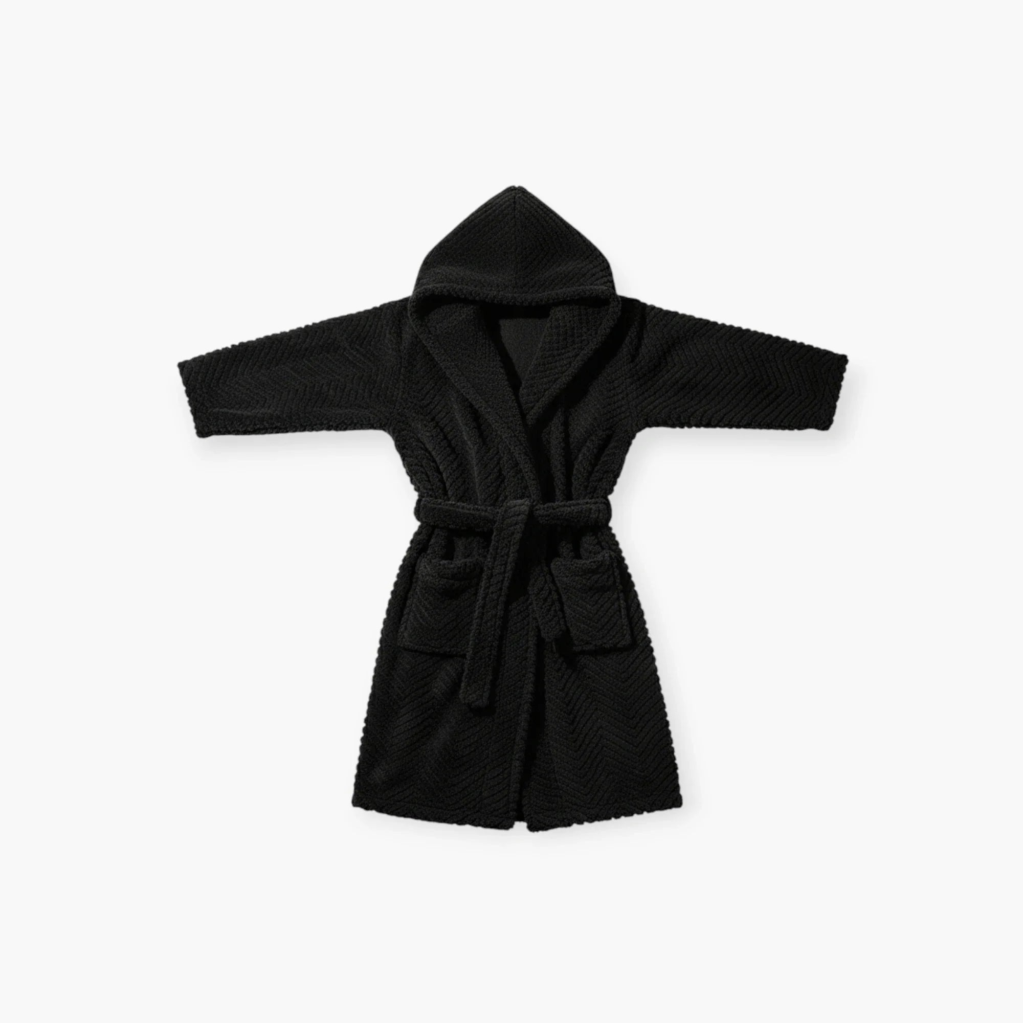 Damen-Nachtmantel – Dickes Wintermodell – Schwarz