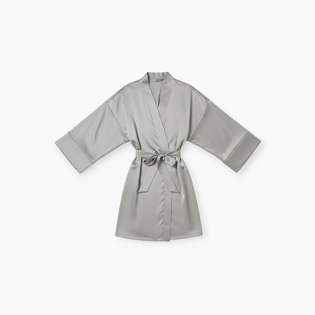 Damen-Peignoir mit kurzen Ärmeln