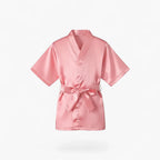 Rosa Satin-Bademantel für Mädchen, Prinzessin