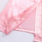 Rosa Satin-Bademantel für Mädchen, Prinzessin