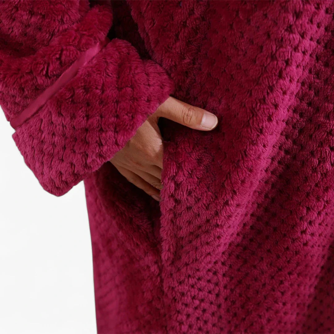 Damen-Bademantel mit Reißverschluss