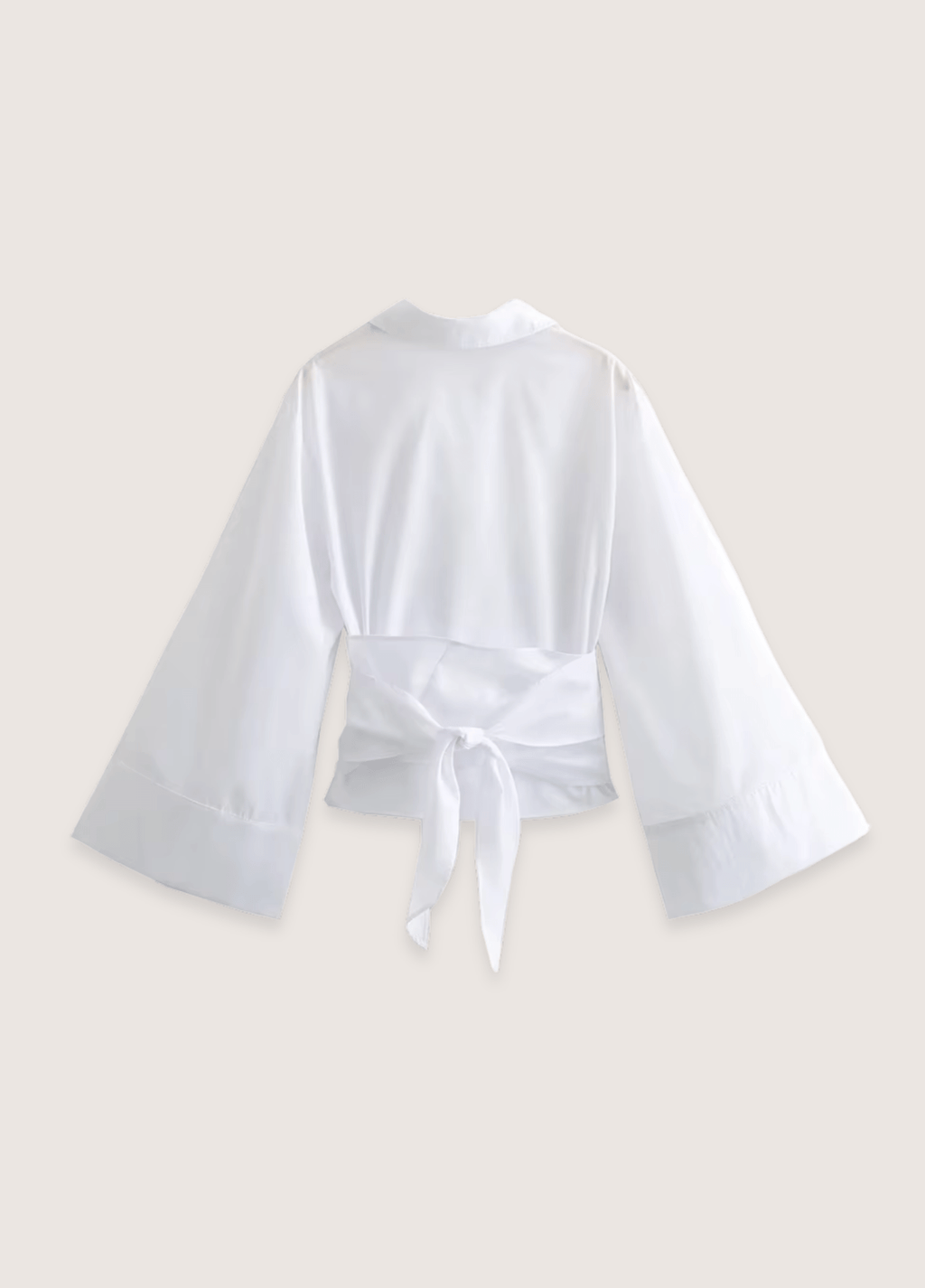 Kurzer weißer Kimono | Wickeljacke