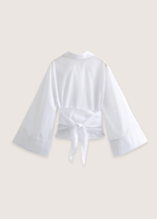 Kurzer weißer Kimono | Wickeljacke