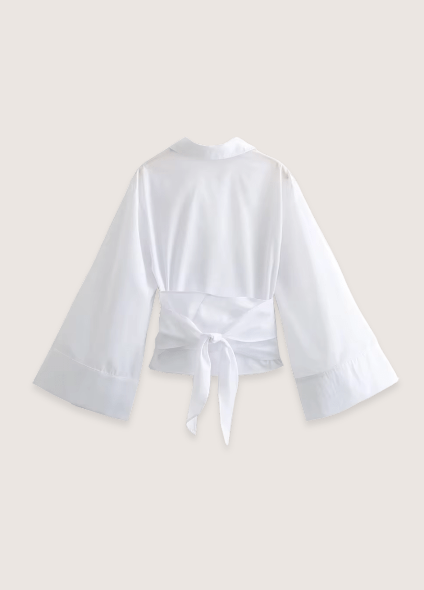 Kurzer weißer Kimono | Wickeljacke