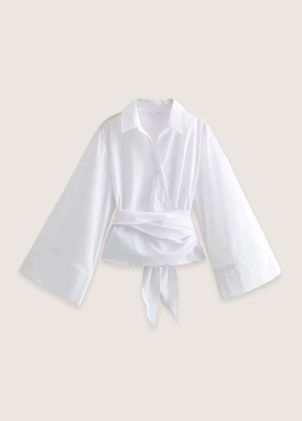 Kurzer weißer Kimono | Wickeljacke