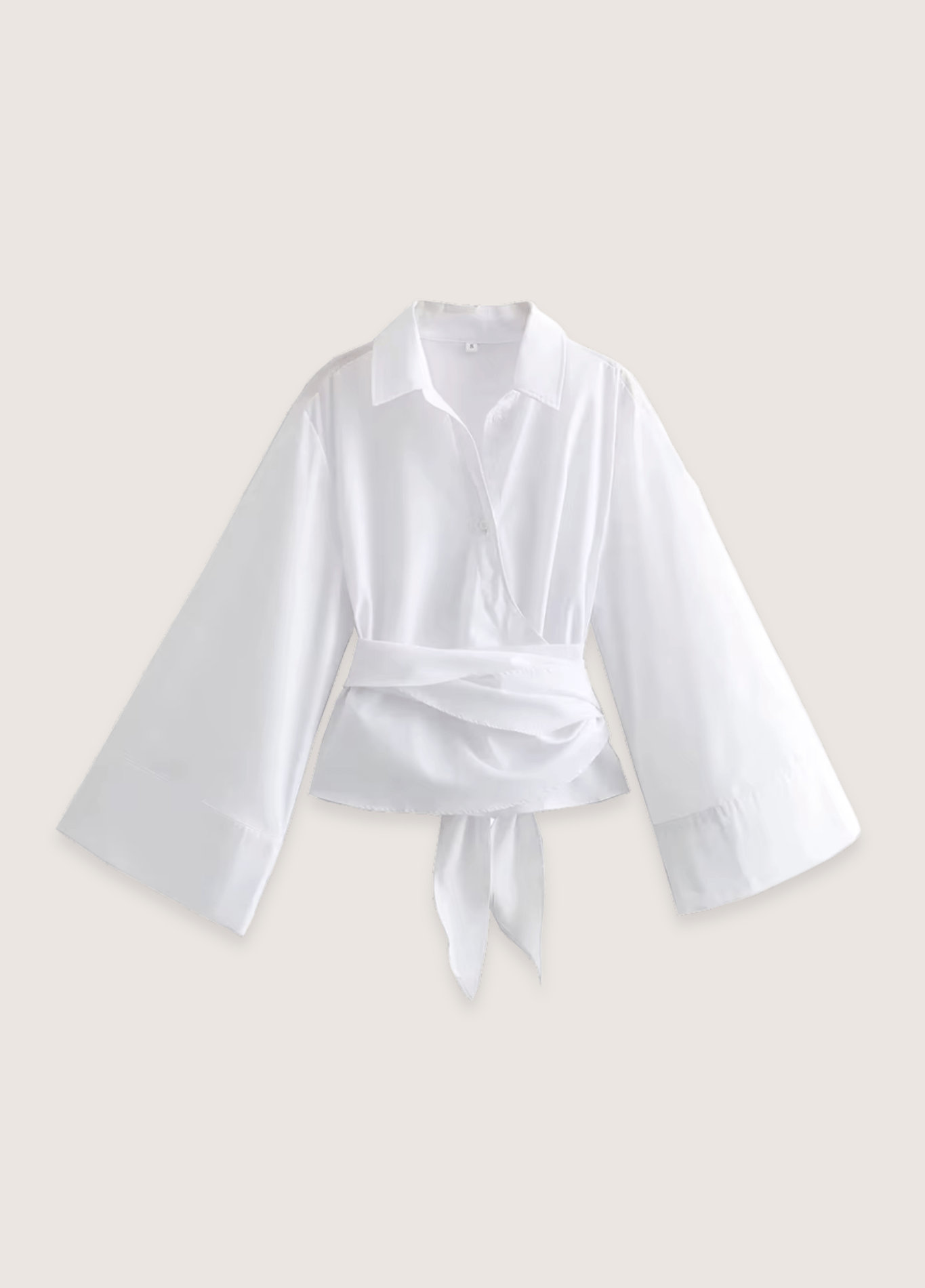 Kurzer weißer Kimono | Wickeljacke